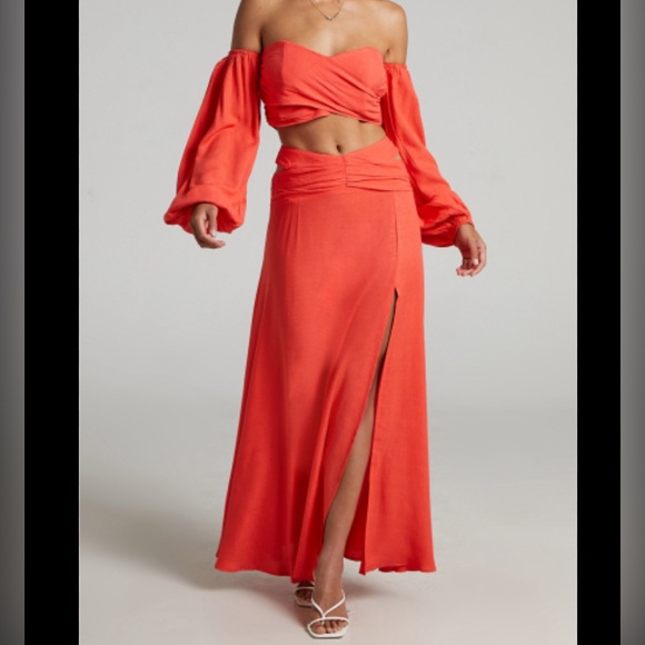 Runaway the Label Skirt Coordinating Set Ember Maxi Crop Top New Tags Size 2 - Picture 1 of 16